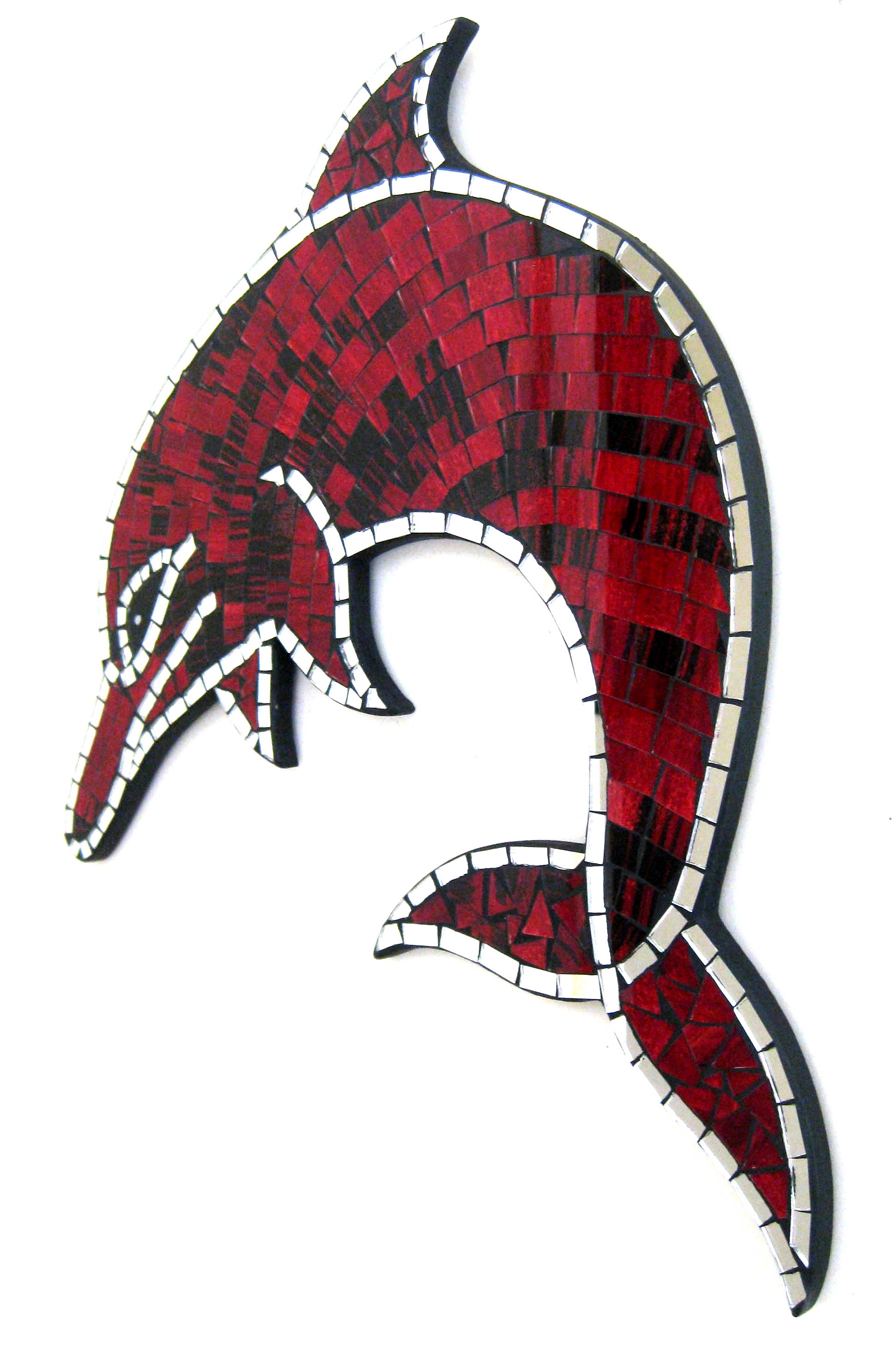 Dolphin Wall Mosaic Art Mirror Dolphin Statue Wall Decor Dolphin Wall