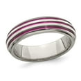 thumbnail image 1 of Anneau à Triple Bande Anodisée Rose Titane pour Femmes Ou Hommes (6 Mm), 1 of 4