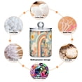 thumbnail image 6 of Yayeee 4 Pack Qtip Holder Bathroom Cotton Swab Canister with Lid Clear Dispenser Set, Beige Rainbow Clouds, 6 of 6