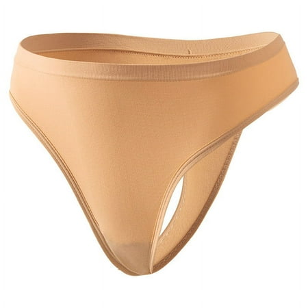 Scyoekwg Women s Underwear Ladies Underpants Hipster Panties Solid Color Stretchy Comfort Low Waisted Underwear Knickers Briefs(Beige M)
