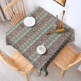 thumbnail image 2 of Boho Blue Ethnic Pattern with Star Motifs Square Tablecloth,Waterproof Square Table Cover,Wipeable Spillproof Washable Table Cover for Home Kitchen Party Decor 60"x60"(152x152cm), 2 of 6
