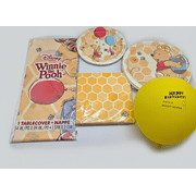 Unique Winnie the Pooh Birthday Party Supplies Set, Plates, Napkins & Table cover, Serves 16