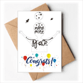 thumbnail image 1 of More Space Black White Quote Wedding Cards Congratulations Greeting Envelopes, 1 of 3