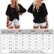 thumbnail image 2 of Camisa de mujer con cuello cuadrado estilo de trabajo de verano con ajuste relajado FLhrweasw Para estrenar, 2 of 7