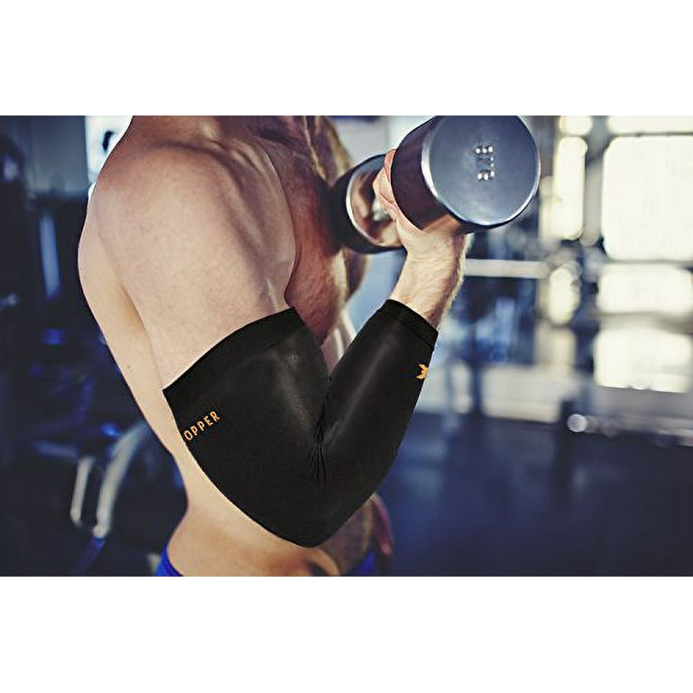 Copper Infused Arm Compression Elbow Support Sleeves (1-Pair