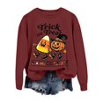 thumbnail image 3 of Halloween Sweatshirts for Women Halloween Costumes for Women Halloween Tops for Women Pullover Sweaters Crew Neck Sweatshirts Women Oversized Sweatshirt for Women Hlloween Tops for Women, 3 of 5