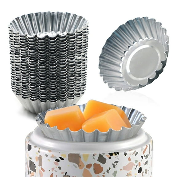 LELE LIFE 26Pcs Aluminum Alloy Heat Faster Wax Melt Warmer Liners, Reusable Leakproof Wax Melt Cups for Scented, Electric, Candle Warmers