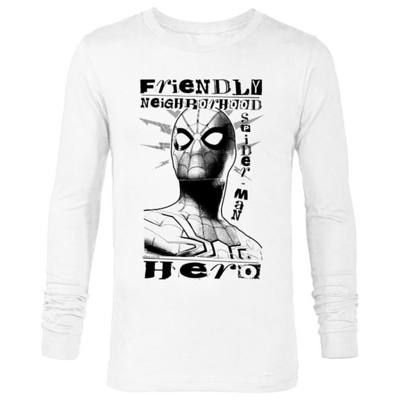 Marvel Spider-Man: No Way Home “Friendly Neighborhood Hero” - Long Sleeve T-Shirt for Men – Customized-White