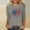 Gray, variant on ZZwxWA Patriotic Shirts for Womens American Flag Shirt Star Stripes 3/4 Sleeve American Flag Shirt Going Out Tops 2025