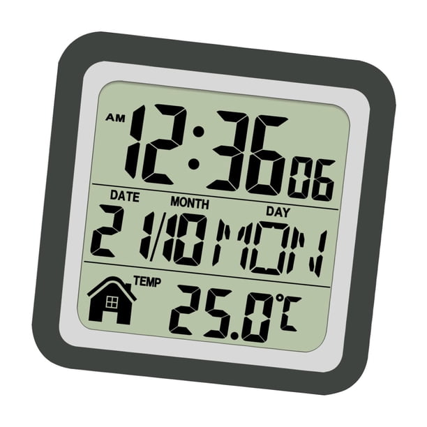 Reloj de pared digital Strade Fareast Limited con Termómetro para cocina Negro