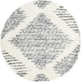 thumbnail image 3 of Unique Loom Serenity Shag Collection Area Rug - Walcott (5' 3" Round White/Gray), 3 of 9