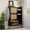 Black Cabinet, variant on QinaQin Wicker Shoe Cabinet, Suitable for Entryways, with Concealed Wooden Shoe Racks, Three Flip-Top Drawers, Narrow Freestanding Design, Easy To Assemble