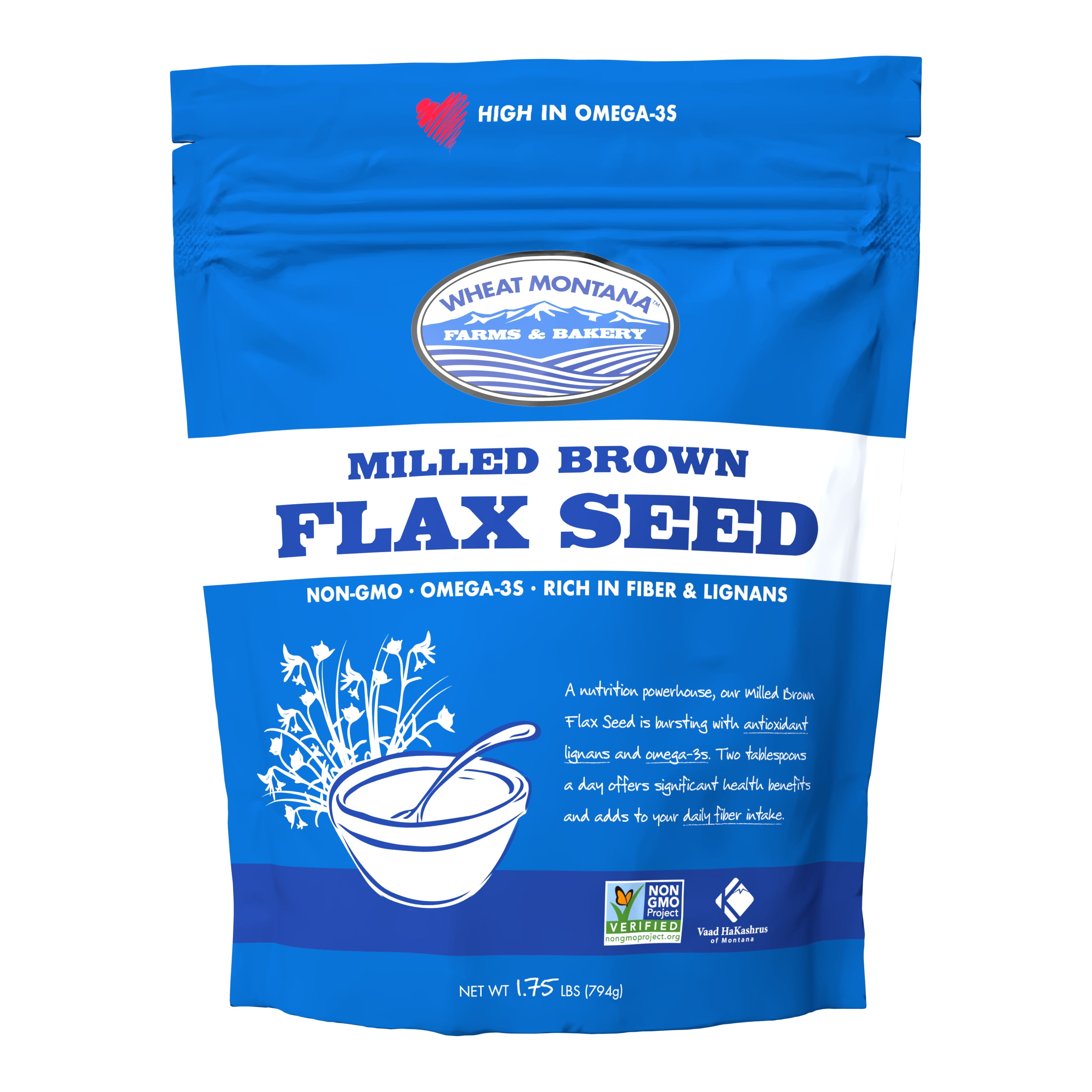 Wheat Montana Milled Brown Flax Seed, 1.75 lb