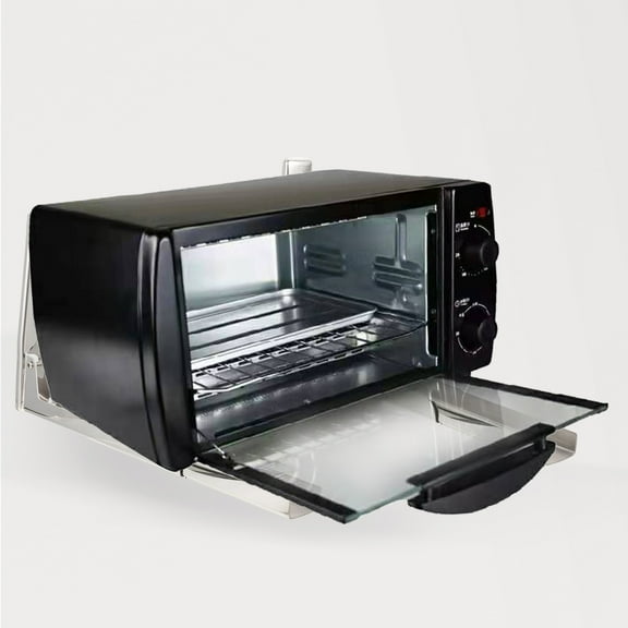 KONTONTY Wall Mounted Microwave Base Storage Rack Stainless Silver 1 Set