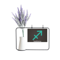 thumbnail image 1 of November December Sagittarius Constellation Artificial Lavender Flower Vase Bottle Card, 1 of 2