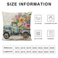 thumbnail image 5 of Creowell  Blue Truck Hydrangea Spring Throw Pillow Covers Pink Floral Outdoor Spring Summer Decor Farmhouse Lumbar Decorative Throw Pillows Cases Decorations for Couch Sofa Porch, 5 of 5
