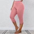 thumbnail image 3 of FNFYFH Liquidation Capris de Yoga pour Femmes, Pantalons Sans Remontée, Rose, 3 of 10