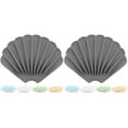 thumbnail image 6 of FRCOLOR 10 pcs  Waterfall Soap Trays Silicone Shell Shaped Draining Soap Dishes for Bathroom, 6 of 8