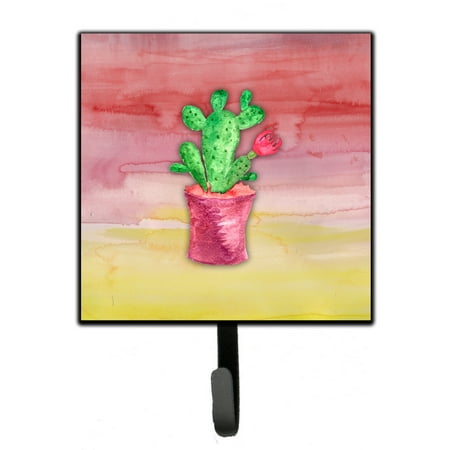 

Carolines Treasures BB7361SH4 Flowering Cactus Watercolor Leash or Key Holder 7Hx4.25W multicolor