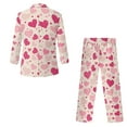 thumbnail image 5 of Xoenoiee Pink Heart Love Print Boys' 2-Piece Slim Fit Suit Set, Valentine's Day Formal Blazer & Pants with Adjustable Waist for Wedding Ring Bearer School Party, 6-7 Years, 5 of 7