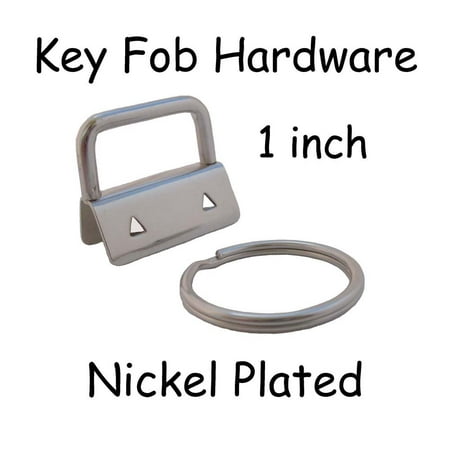 Key Fob Hardware with Key Rings Sets - 1 Inch...