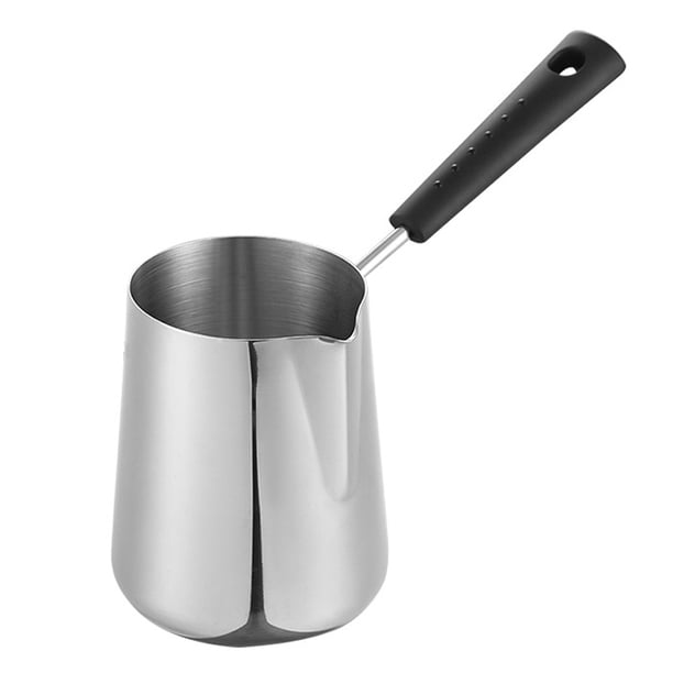 Olla de moca espesada de acero inoxidable para complemento alimenticio, mini freidora con mango