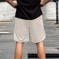 thumbnail image 2 of New Summer Arrivals YLSDY Athletic Short Pants for Mens Solid Plus Size Breathable Basketball Short with Pockets Lightweight Drawstring Running Shorts Beige L, 2 of 6