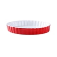 thumbnail image 1 of Pizza Baking Pan Ceramic Household Oven Microwave Oven Special Plate Baking Cake Mold High Temperature Resistant Cheese Rice Plate, 1 of 3