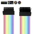 thumbnail image 3 of RGB Power Extension Cable use for 24PIN to Motherboard Transfer Cable 5V 3PIN Synchronized RGB Power Supply Sleeved Cable, 3 of 8
