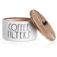 thumbnail image 1 of Coffee Filter Holder Wooden Coffee Filter Container Coffee Filter Storage with Lid Rustic Coffee Fil, 1 of 5