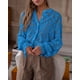 thumbnail image 3 of Camisa PRETTYGARDEN de Encaje Manga Larga con Botones Gris Azul Talla L, 3 of 8