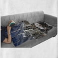 thumbnail image 6 of Modern Soft Flannel Fleece Blanket, Business Office Conference Room Table Chairs City View at Dusk Realistic Photo, Cozy Plush for Indoor and Outdoor Use, 50" x 70", Grey Black Blue, by Ambesonne, 6 of 6