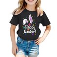 thumbnail image 4 of Icvfdpl T-Shirts pour Filles Rentrée des Classes, Enfants Pâques Col Rond Manches Pétales Couleur Unie T-Shirts Respirants Mode Urbaine 6-7 Ans, 4 of 4