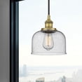 thumbnail image 2 of 616-1PH-BB-G74 Innovations Lighting Bell - 1 Light Cord Hung Mini Pendant In Modern Style-9.5 Inches Tall and 8 Inches Wide-Brushed Brass Finish-Seedy, 2 of 2