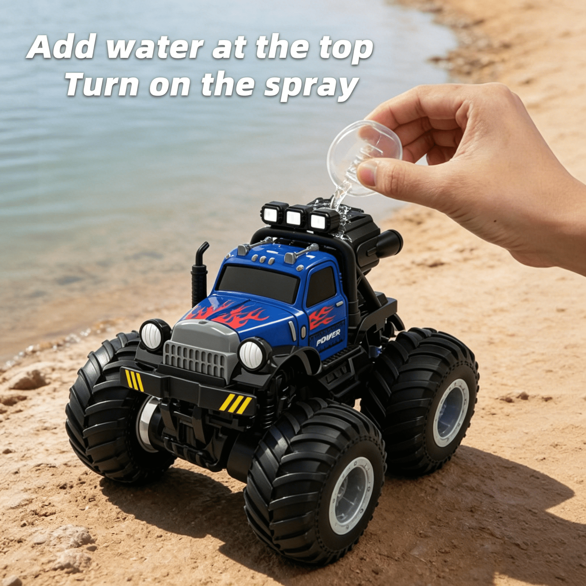 HNH RC Monster Trucks for Boys, Off Road Remote Control Car, RC Crawler Gift for Kids 3-12 Years-Blue