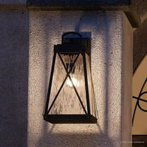 Urban Ambiance Luxury Coastal Outdoor Wall Light, Size: 19-1/4"H x 10-1/2"W, with Transitional Style Elements, Olde Bronze Finish and Clear Water Shade, UHP1054