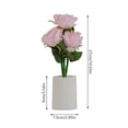 thumbnail image 2 of LED Rose Night Light with Vase - Artificial Silk Flower Lamp for Home Decor, Wedding Centerpieces, and Relaxing Gifts for Women on Birthday, Valentine's, and Anniversary, 2 of 5
