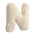thumbnail image 2 of Begzeat Letter Plush Pillow, Letter Hugging Throw Pillows, Decorative Initial Letter Shaped Throw Pillows for Bed Couch, Letter Pillows English Alphabet A to Z for Sofa Bedroom Living Room Decor (N), 2 of 9