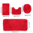 thumbnail image 3 of tzyudk Solid Color Bathroom Rugs Sets 4 Piece Memory Foam Non Slip Bath Mats for Bathroom Floor, U-Shaped Contour Toilet Rug, Soft Washable Dry Dark Bathroom Rugs Sets(Red), 3 of 9