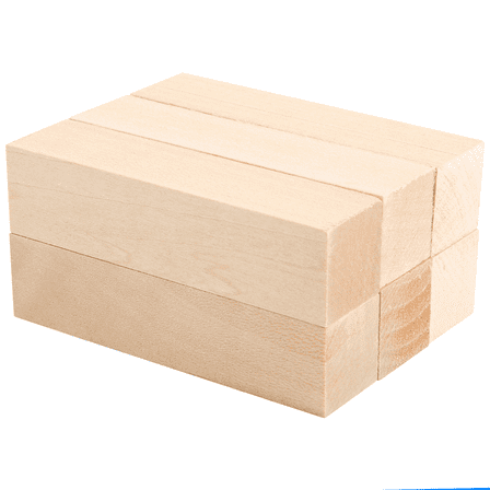 6Pcs Basswood Carving Blocks for Wood Beginners Hobby Kit DIY