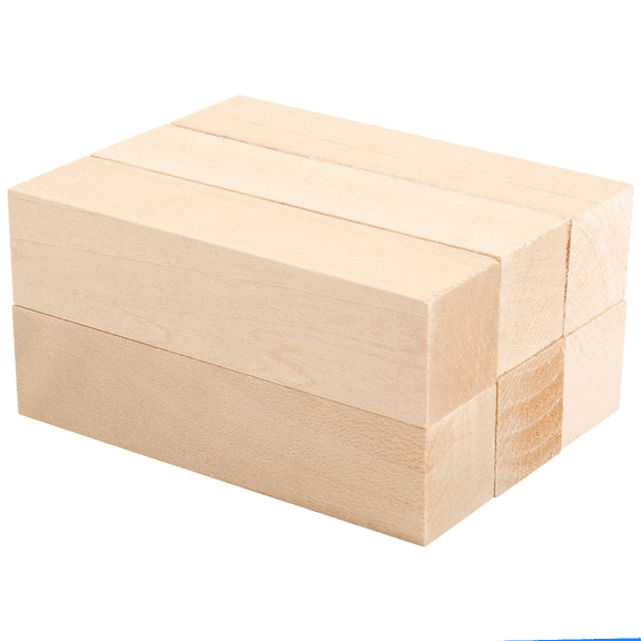 6Pcs Basswood Carving Blocks for Wood Beginners Hobby Kit DIY