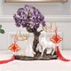 thumbnail image 3 of Árbol de cristal for sala de estar, Feng Shui de la fortuna con adornos de ciervos., 3 of 3