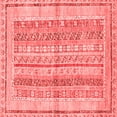 thumbnail image 1 of Ahgly Company Machine Washable Indoor Square Abstract Red Modern Area Rugs, 3' Square, 1 of 4