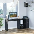 thumbnail image 2 of HOMCOM L Shaped Desk Corner Computer Table with Storage for Home Office, 2 of 10