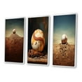 thumbnail image 3 of Designart "Pitcher s Mound in Baseball II" Sports Framed Wall Art Set Of 3 - Beige Sport Baseball Frame Gallery Wall Set For Home Decor, 3 of 6