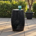 thumbnail image 3 of Tcbosik Outdoor Metal Table, 12.5" Cylindrical End Table, Accent Table for Patio, Deck, Porch, Living Room, Black, 3 of 8