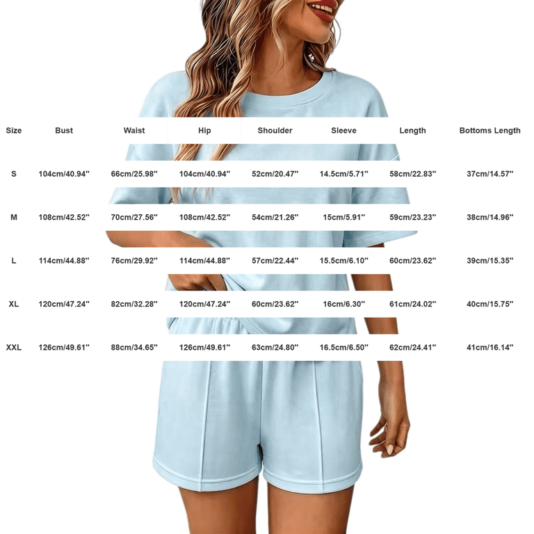 Soft Drop BODOAO Women's Drop Shoulder T-Shirt and Shorts Set Short Sleeve Top ...