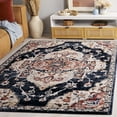 thumbnail image 2 of SAFAVIEH Luna Moriah Medallion Area Rug, Navy/Beige Rust, 6'7" x 6'7" Square, 2 of 8