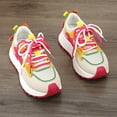 thumbnail image 5 of Women's Platform Slip On Sneakers Color Blocking Wide Toe Box Non Slip Running Shoes Breathable Casual Shoes Pink Size 6, 5 of 7