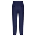 thumbnail image 5 of ibuvkizy Boys Jogger Pants Linen School Uniform Elastic Waist Drawstring Trousers Solid Color Kids Chino Pants 2PC Casual Loose Twill Summer Boys Pants with Pockets, 5 of 9